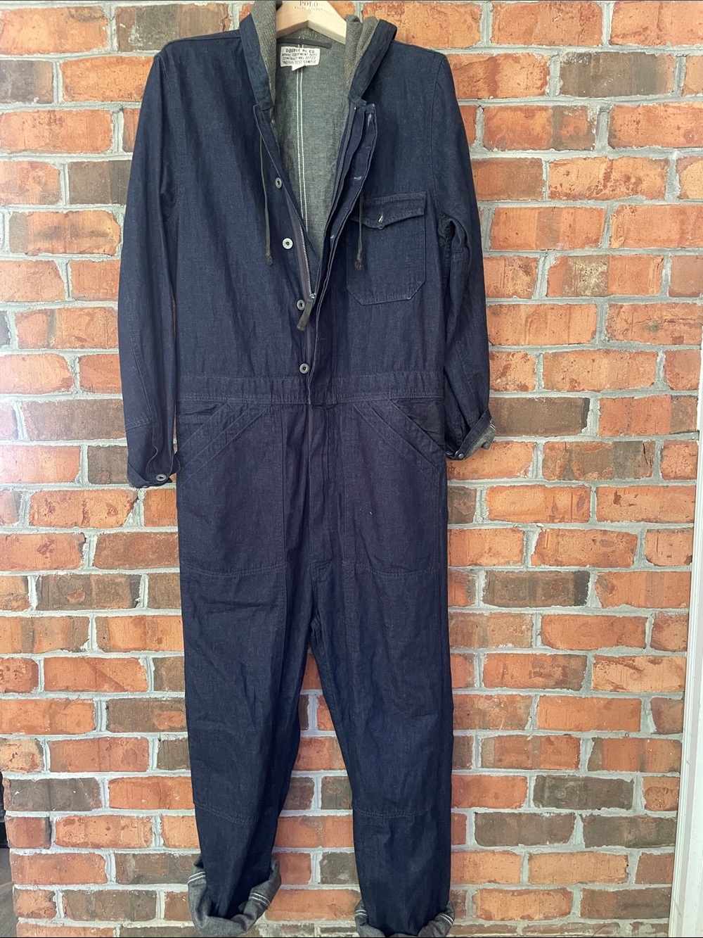 $895 RRL hooded coverall Large